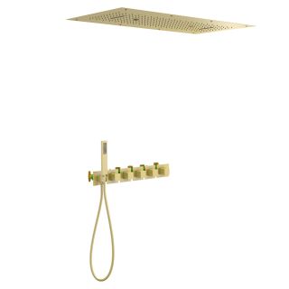 Душевой комплект Timo Petruma SX-5329/17SM с термостатом золото матовое